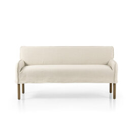 Addington Slipcover Bench, Brussels Natural