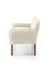 Addington Slipcover Bench, Brussels Natural