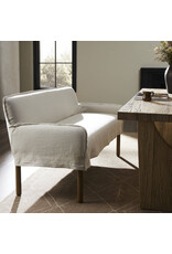 Addington Slipcover Bench, Brussels Natural