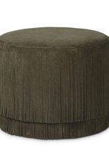 Rooney Ottoman, Nubuck Olive