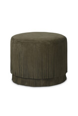 Rooney Ottoman, Nubuck Olive