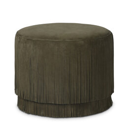 Rooney Ottoman, Nubuck Olive