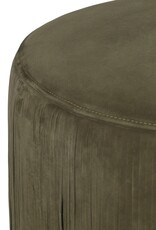Rooney Ottoman, Nubuck Olive