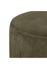 Rooney Ottoman, Nubuck Olive