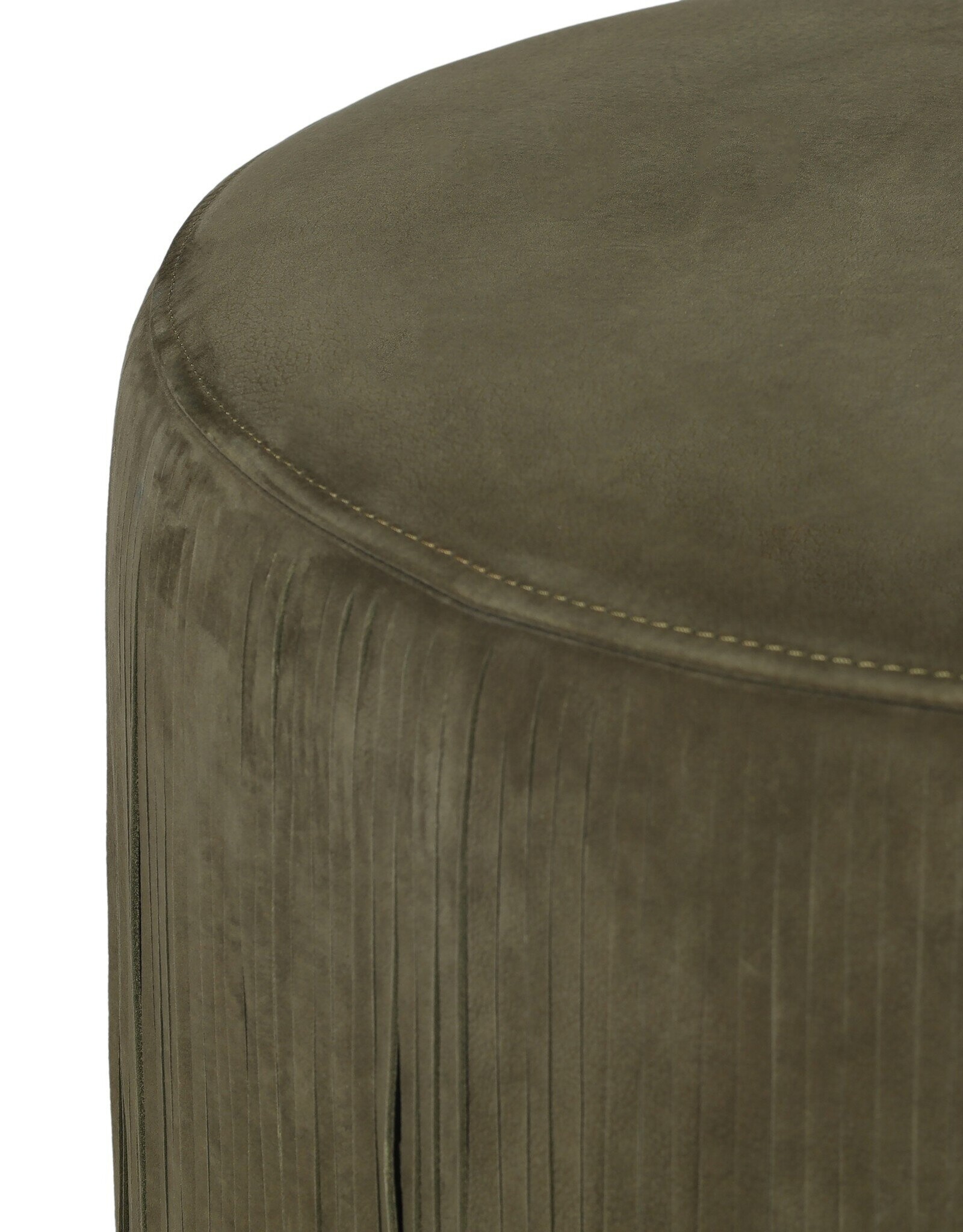 Rooney Ottoman, Nubuck Olive