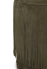 Rooney Ottoman, Nubuck Olive
