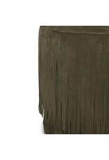 Rooney Ottoman, Nubuck Olive