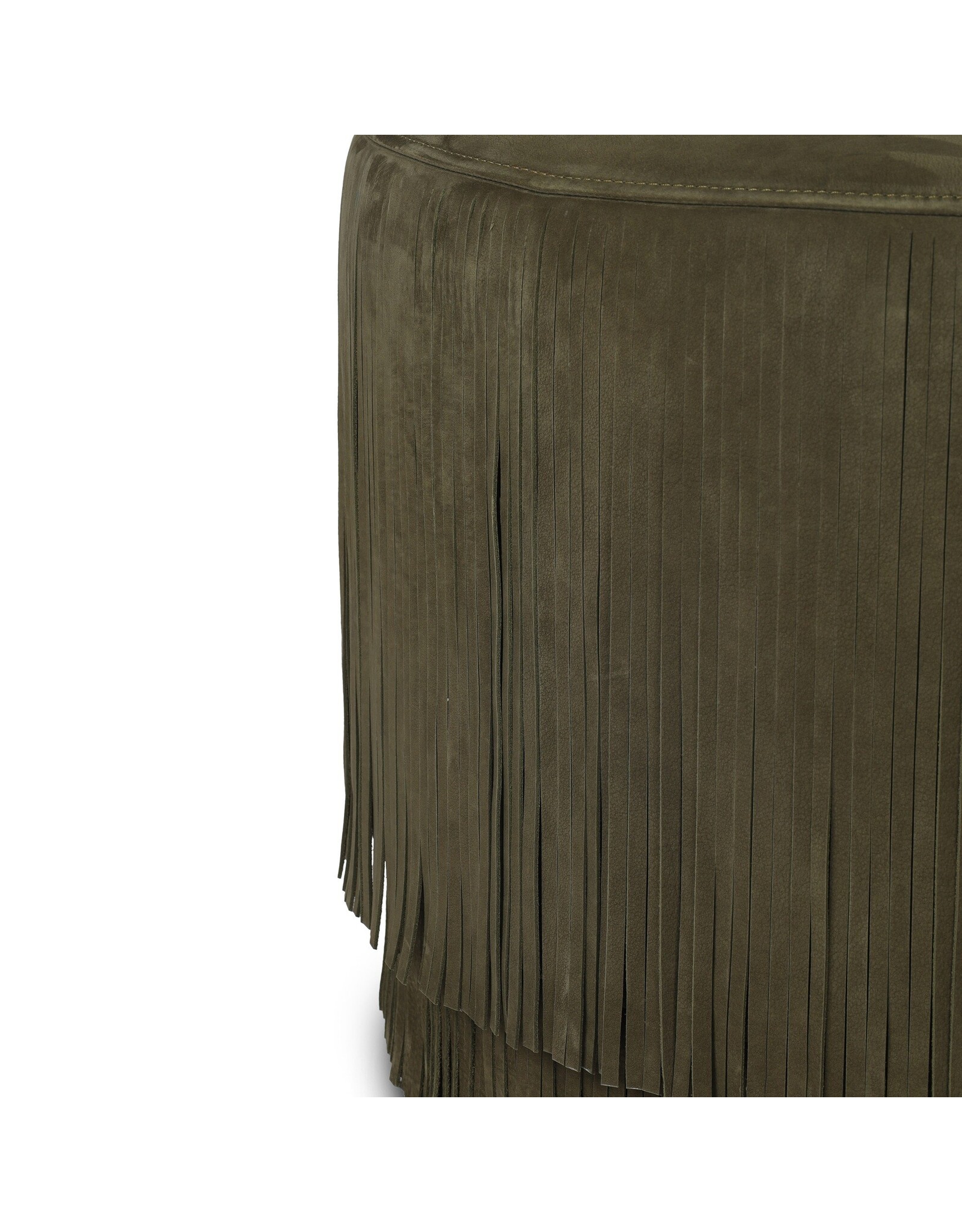 Rooney Ottoman, Nubuck Olive