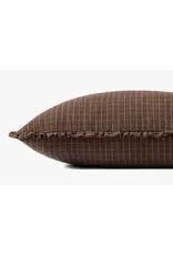Chris Loves Julia × Loloi Chocolate / Latte Pillow, 16x26