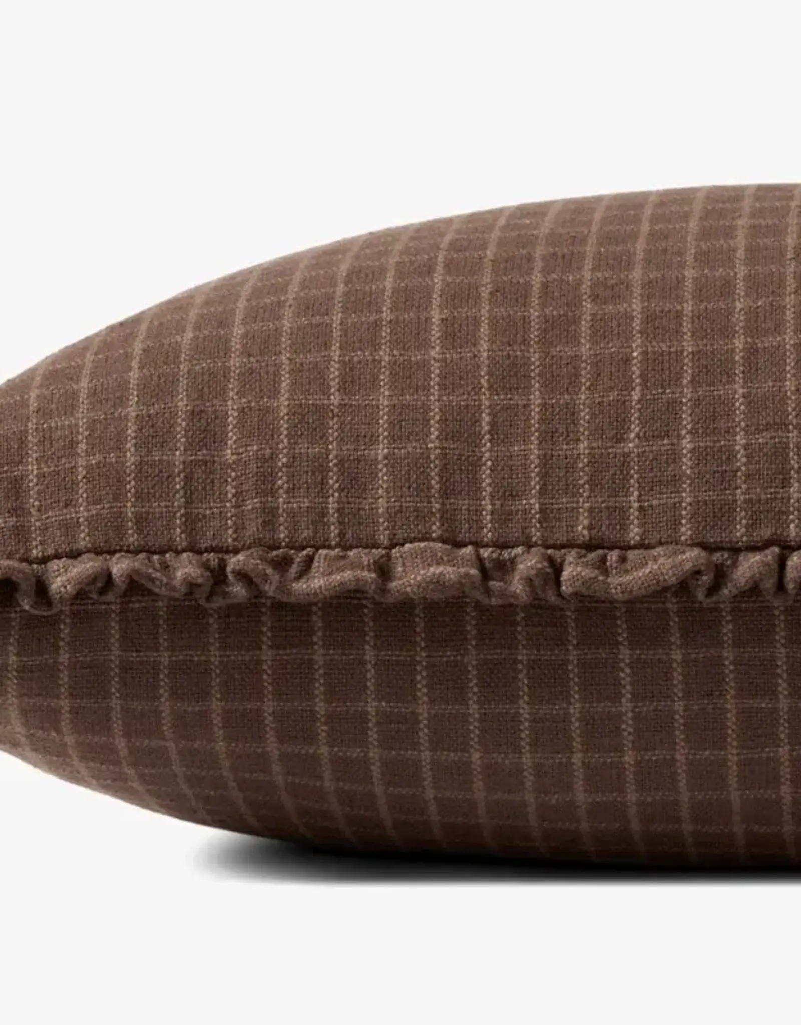 Chris Loves Julia × Loloi Chocolate / Latte Pillow, 16x26