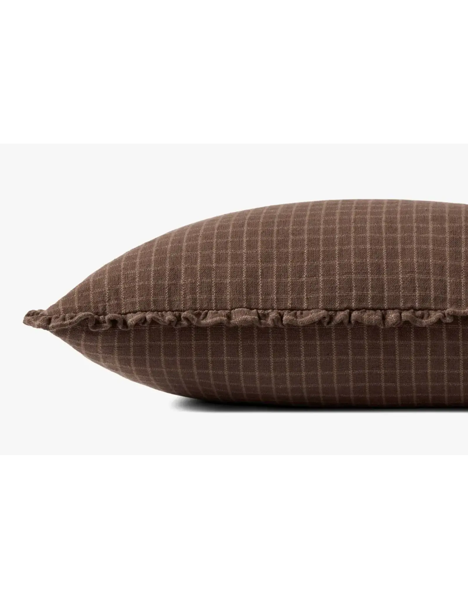 Chris Loves Julia × Loloi Chocolate / Latte Pillow, 16x26
