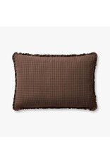 Chris Loves Julia × Loloi Chocolate / Latte Pillow, 16x26