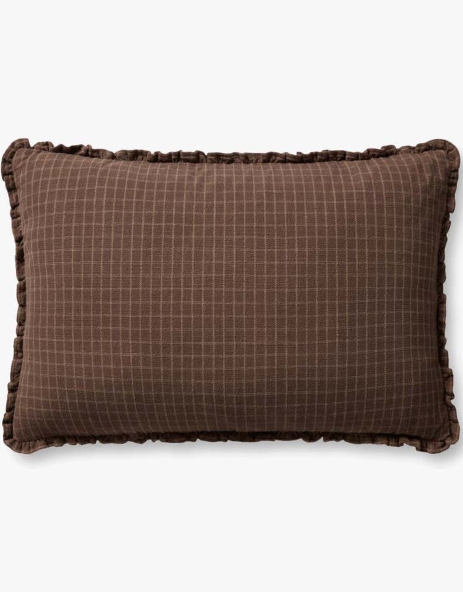 Chris Loves Julia × Loloi Chocolate / Latte Pillow, 16x26