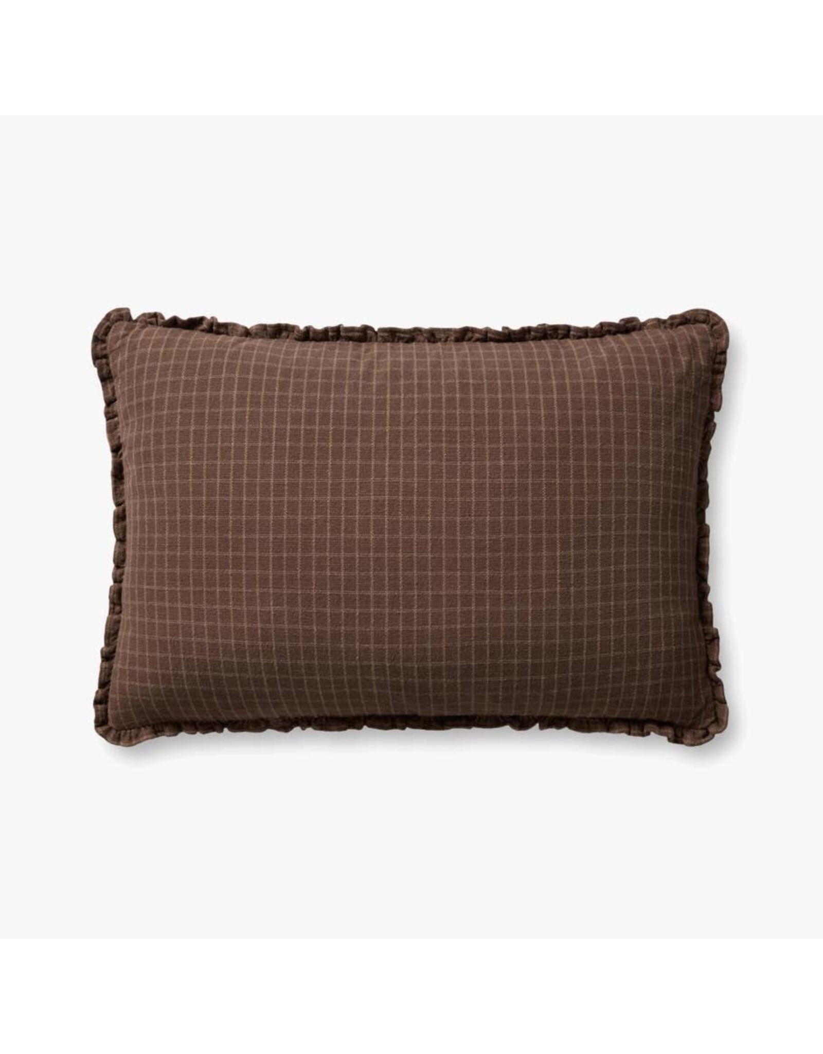 Chris Loves Julia × Loloi Chocolate / Latte Pillow, 16x26