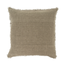 Lina Linen Pillow, Mink 24x24