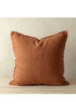 Lina Linen Pillow, Burnt Umber 24x24
