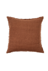 Lina Linen Pillow, Burnt Umber 24x24