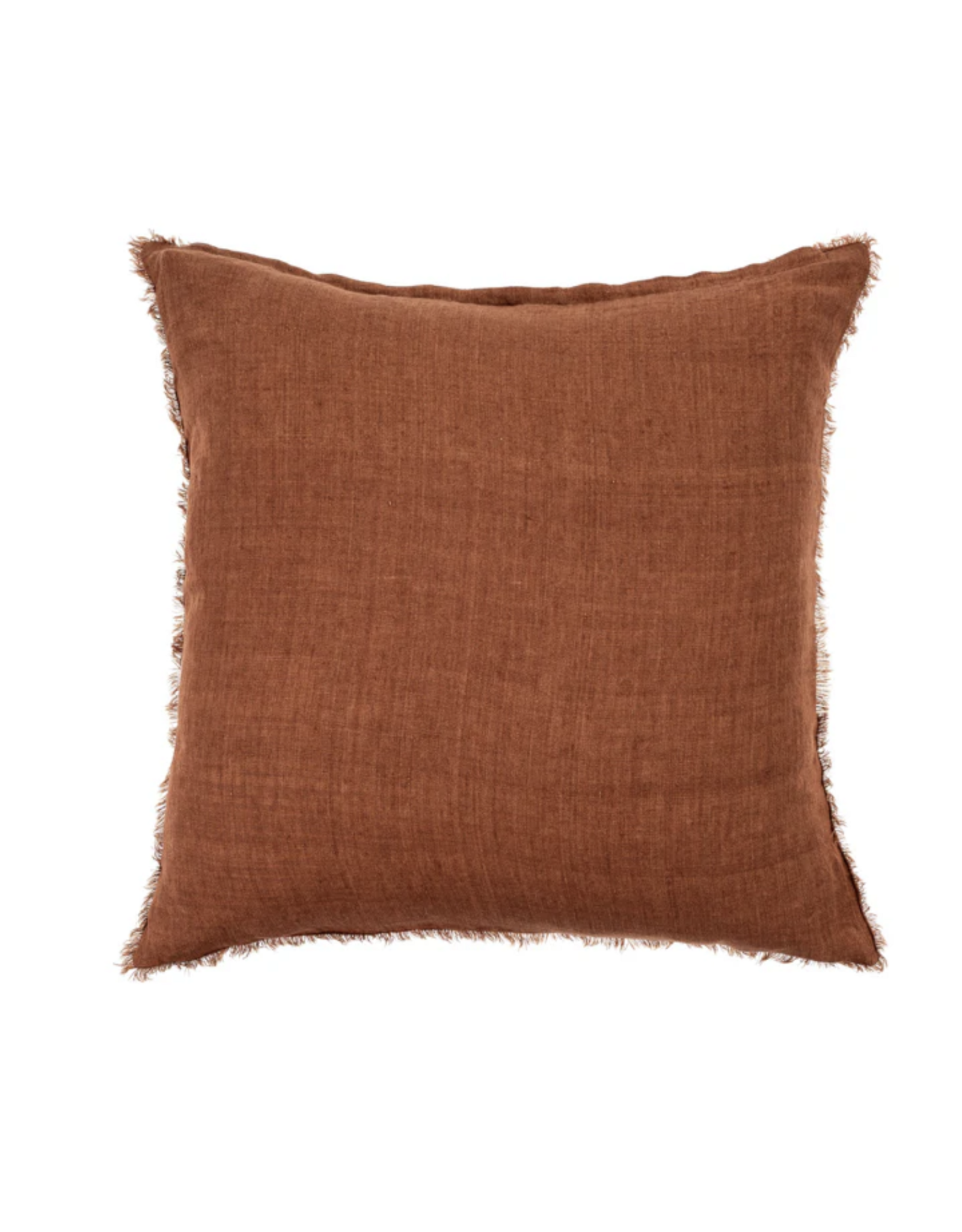 Lina Linen Pillow, Burnt Umber 24x24