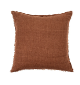 Lina Linen Pillow, Burnt Umber 24x24