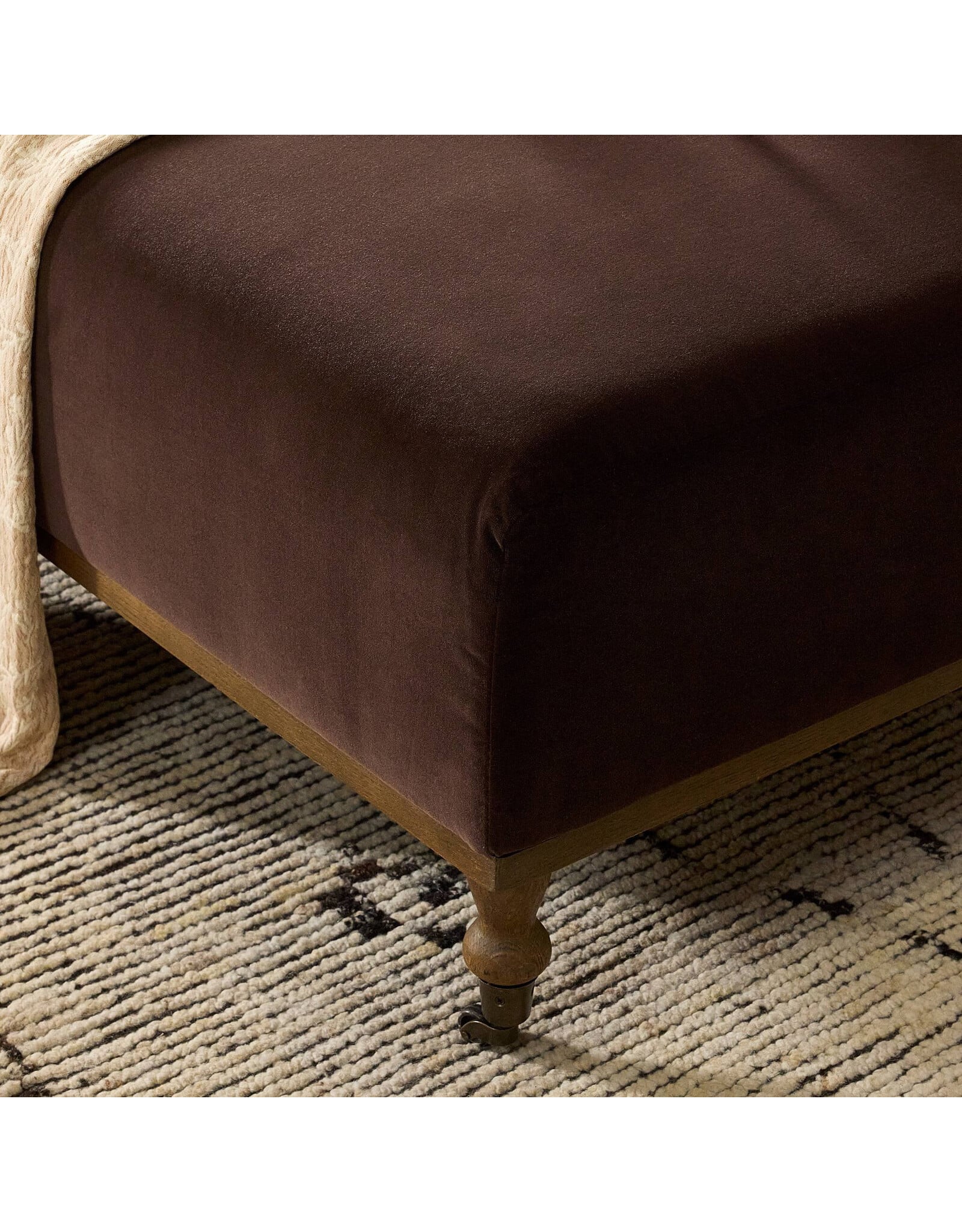 Harlin Cocktail Ottoman, Surrey Cocoa