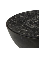 Corbett End Table in Polished Black Marble