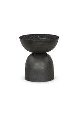 Corbett End Table in Polished Black Marble