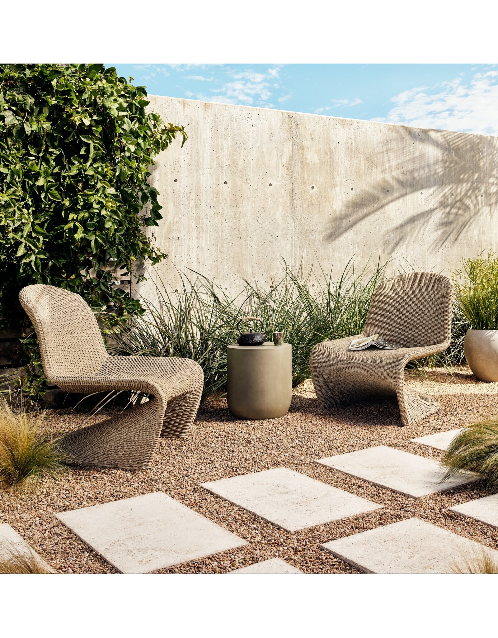 Portia Outdoor Occasional Chair Vintage White