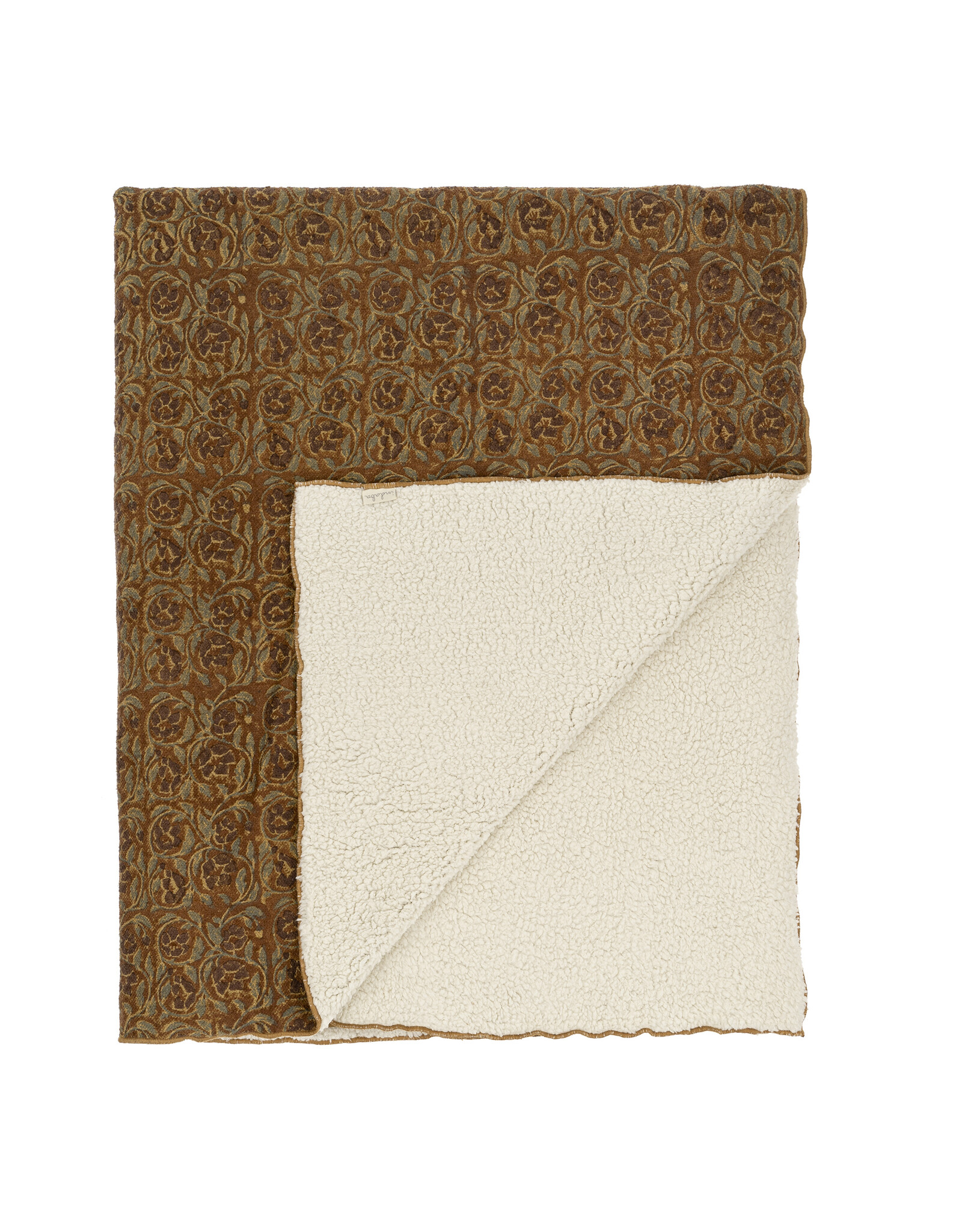 Mayur Block Print Sherpa Throw