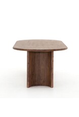Paden Dining Table, Seasoned Brown Acacia