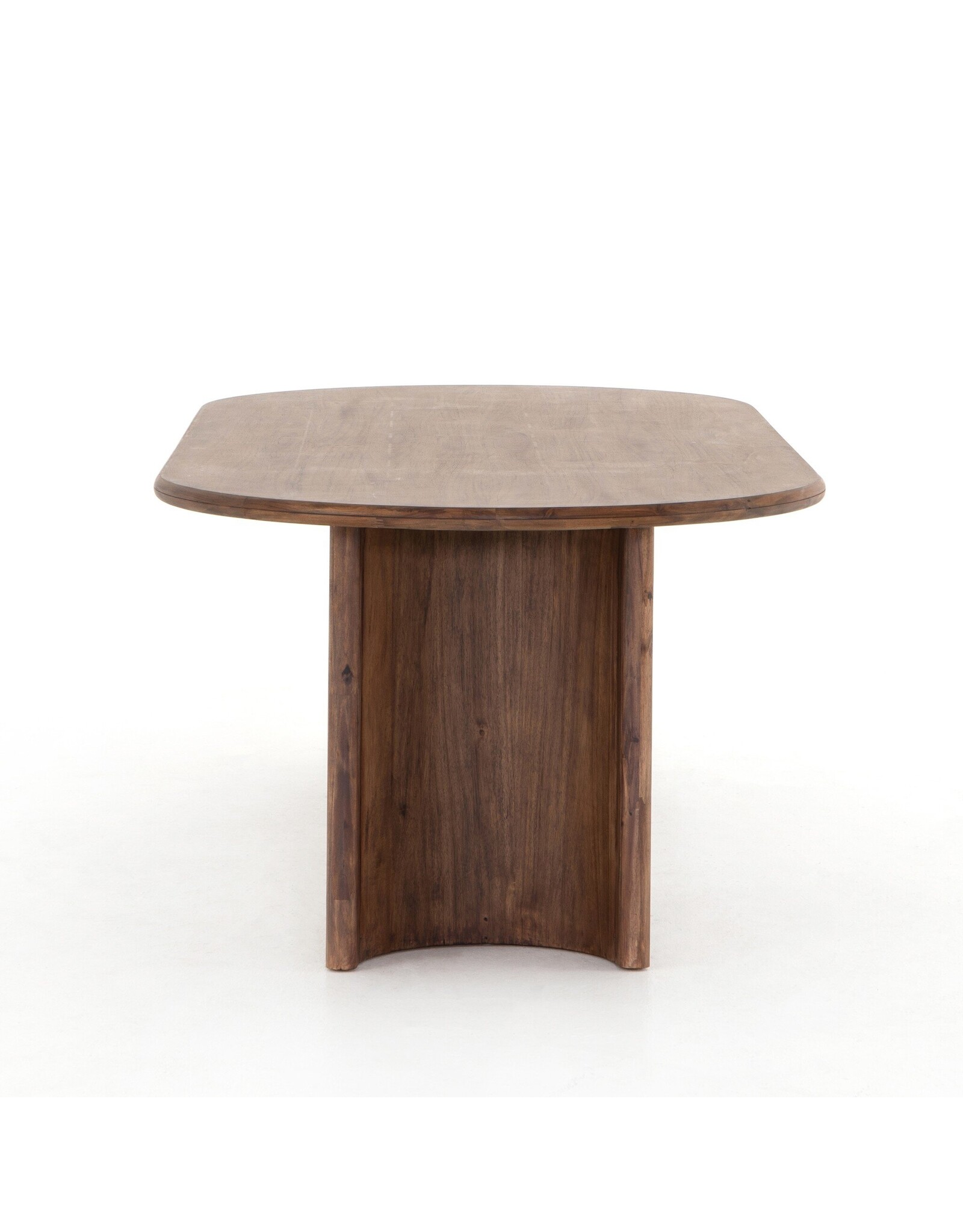 Paden Dining Table, Seasoned Brown Acacia