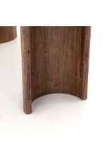 Paden Dining Table, Seasoned Brown Acacia
