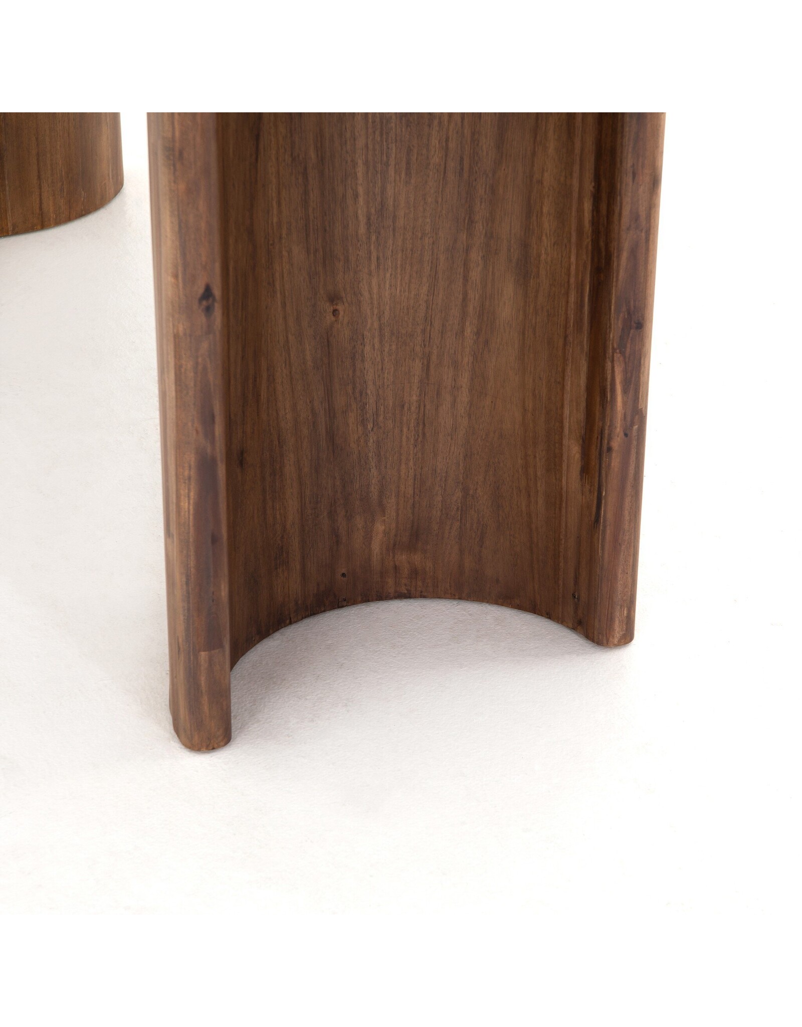Paden Dining Table, Seasoned Brown Acacia