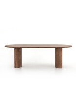 Paden Dining Table, Seasoned Brown Acacia