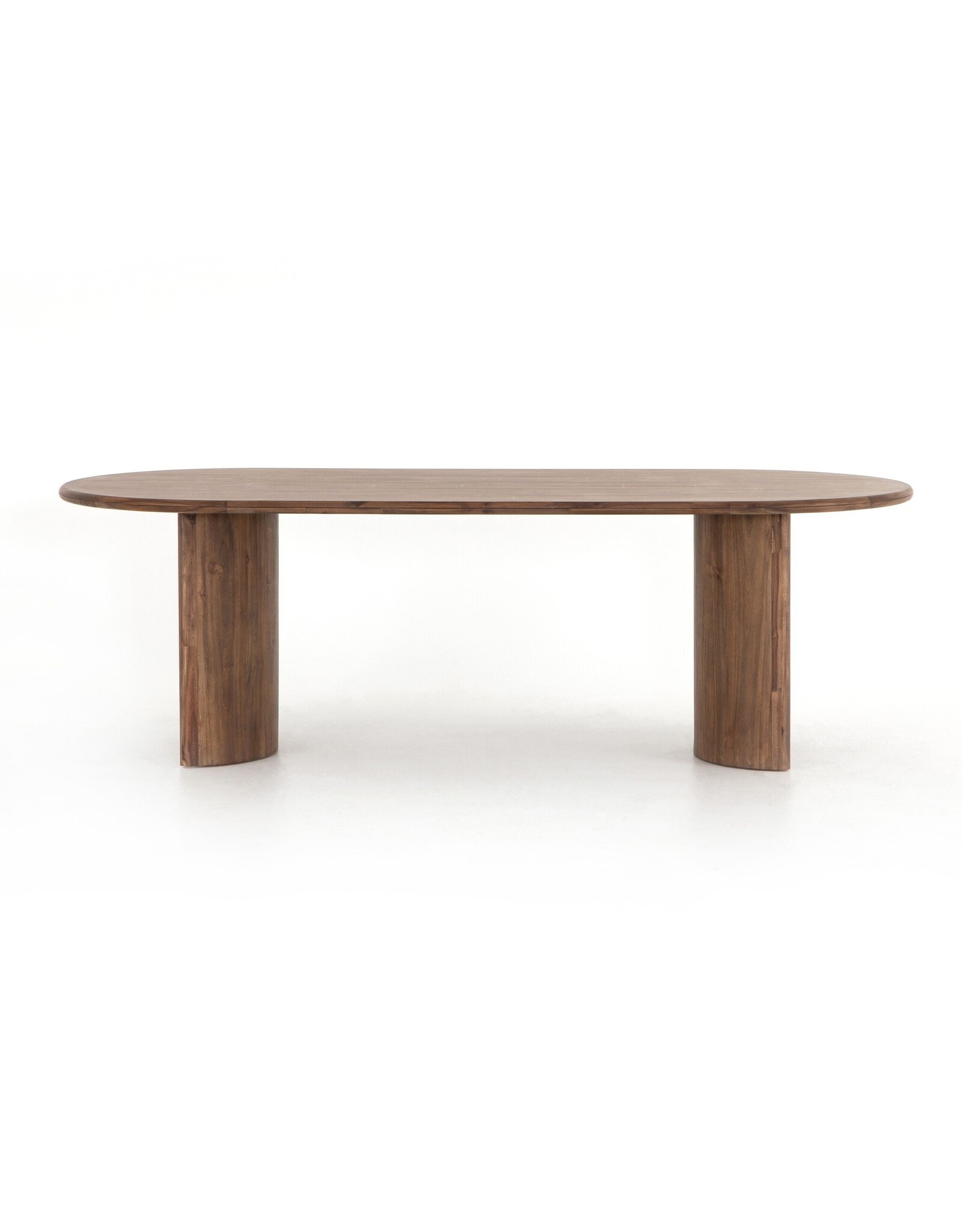 Paden Dining Table, Seasoned Brown Acacia