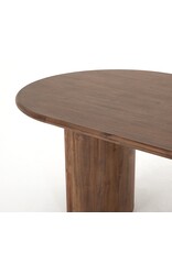 Paden Dining Table, Seasoned Brown Acacia
