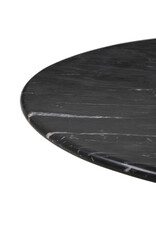 Oric Bistro Table, Black Marble