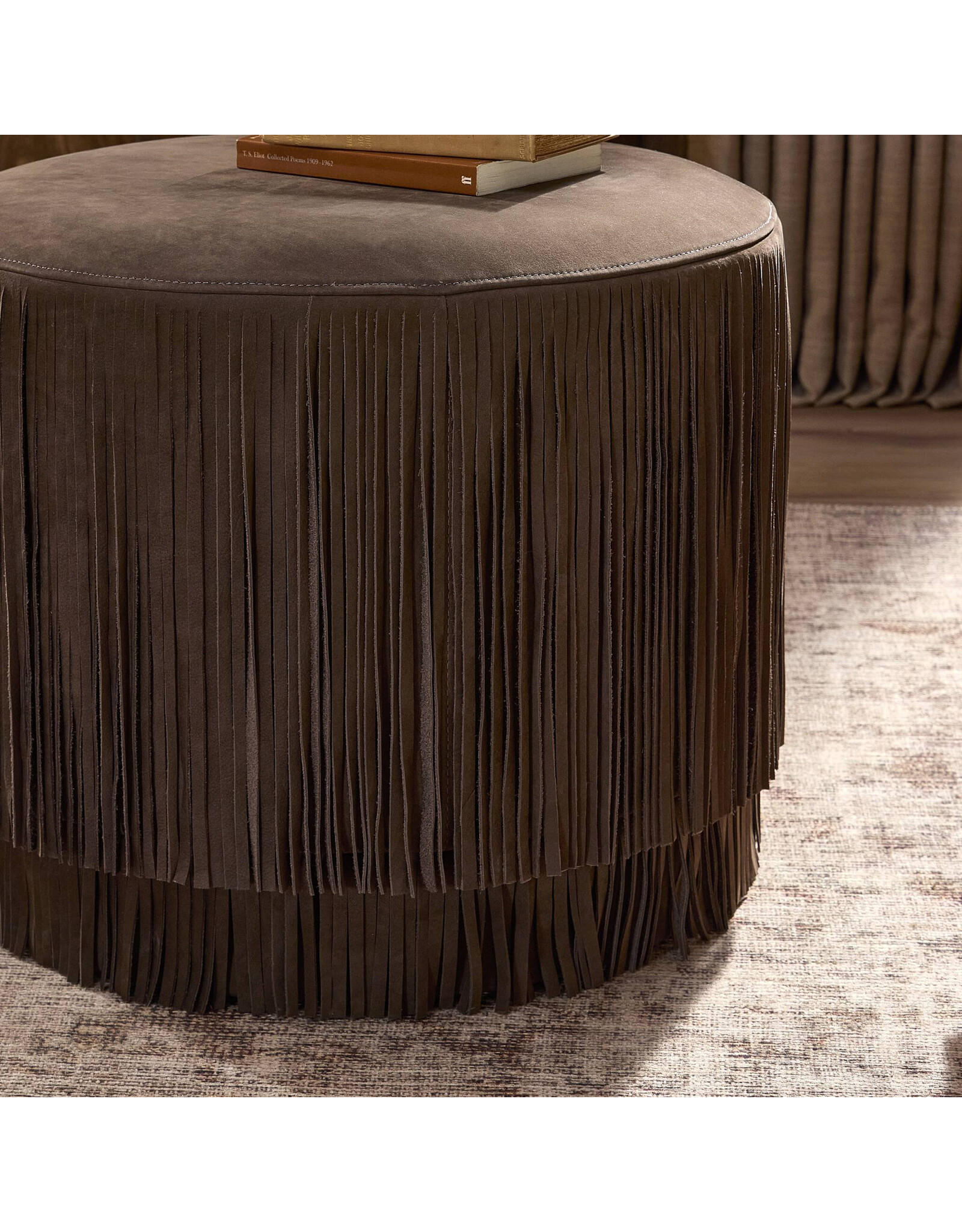 Rooney Ottoman, Nubuck Cigar