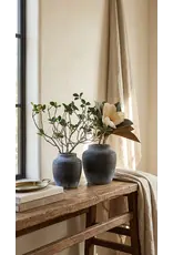 Terracotta Vase, Tall Rounded Charcoal Form - Anera | Medium