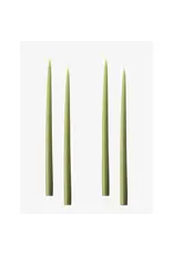 Danish Taper Candle | Set of 2 Olive Green 14"