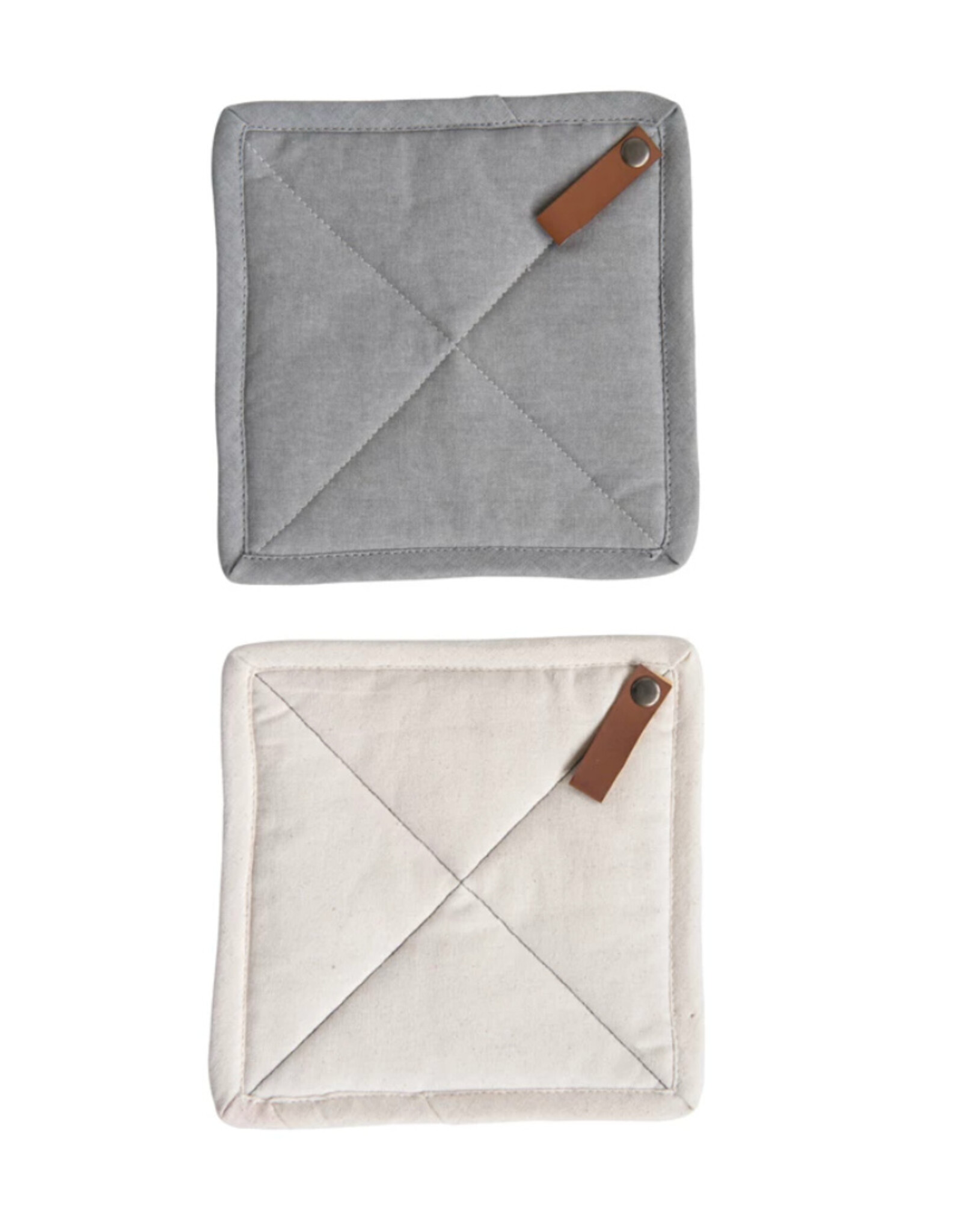 Pot Holder with Leather Loop