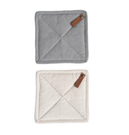 Pot Holder with Leather Loop