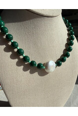 Handknotted Baroque Pearl & Stone Necklace