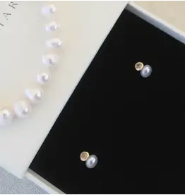 Pearl + Zirconia Studs