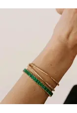Green Emerald Baguette Bracelet