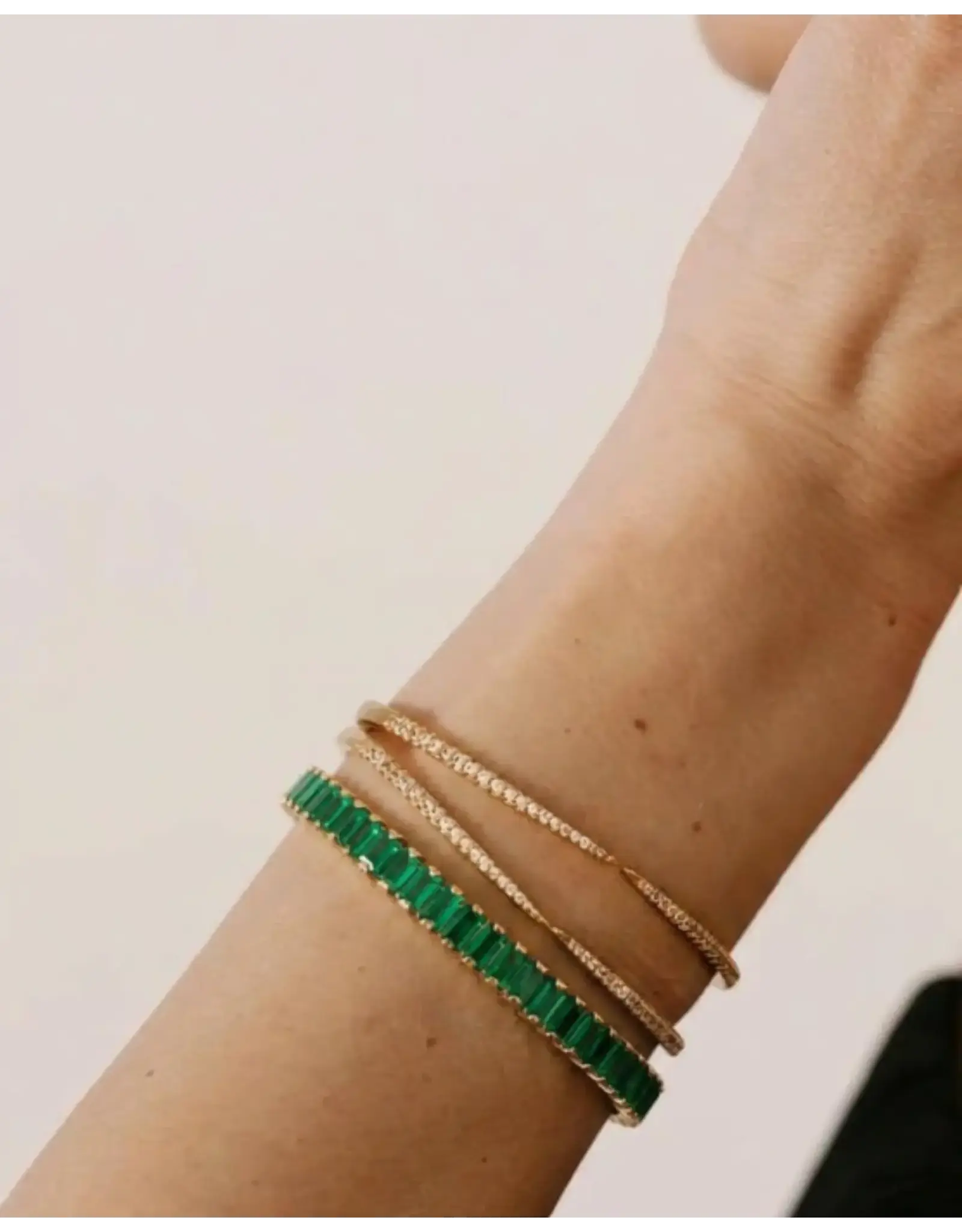 Green Emerald Round Bracelet