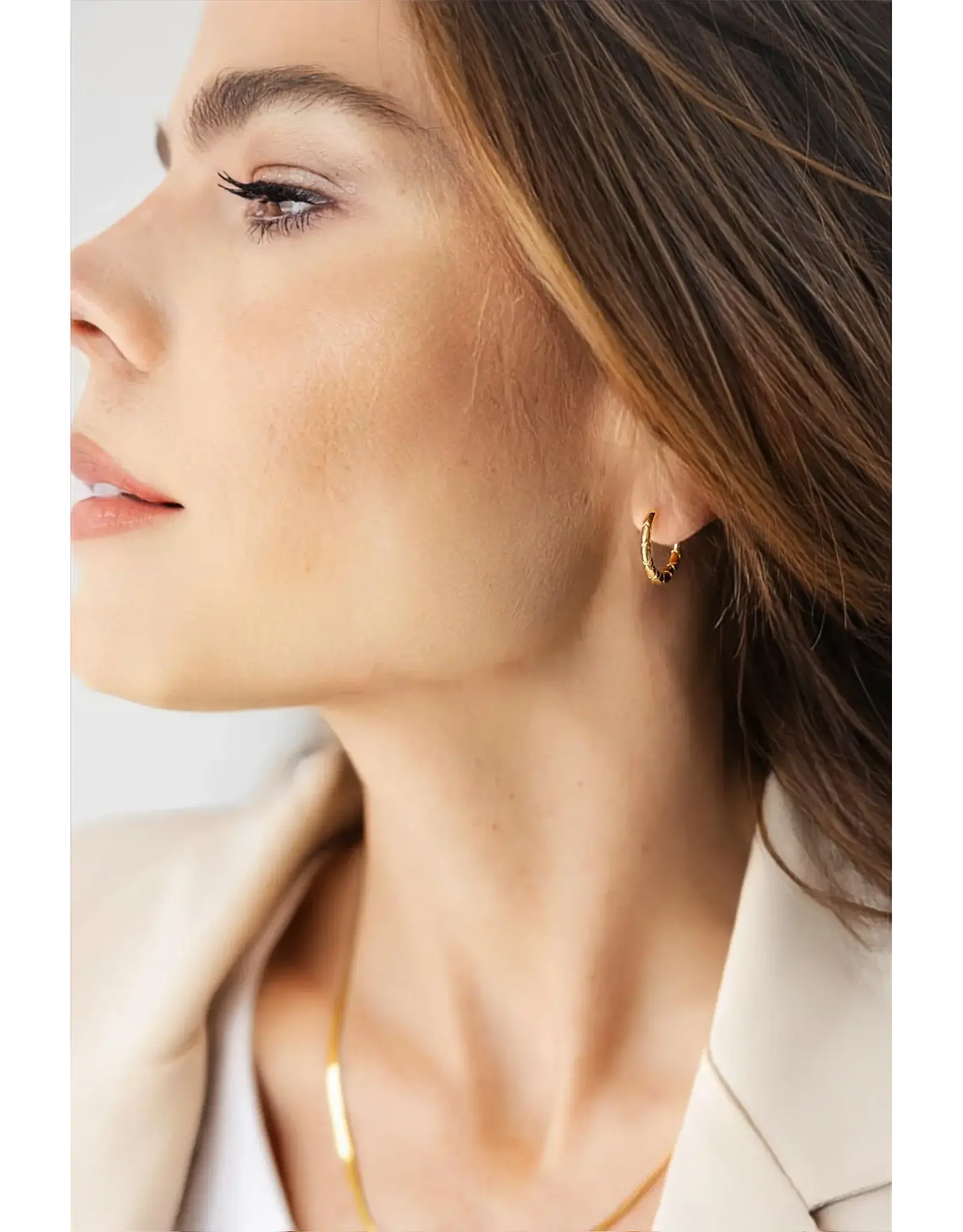 Hammered Thin Hoops