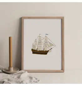 Boat On The Water Art, 8X10