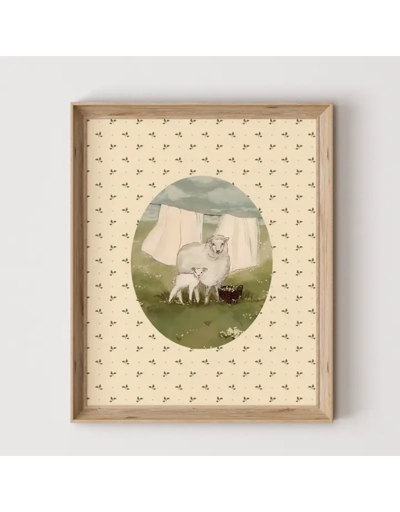 Meadow Lamb Art, 11X14