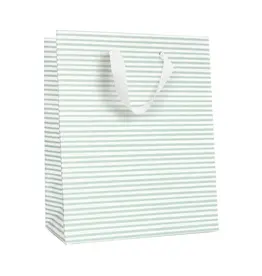 Green Painted Stripe Gift Bag