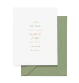Truly Amazing Friend, Birthday Card